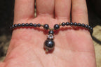 Polished Silver Hematite Drop Choker Necklace - Sold Per Item - From China - Toprock Gemstones and Minerals 