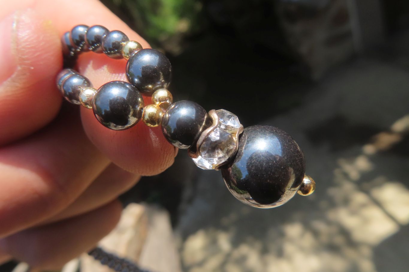 Polished Silver Hematite Drop Choker Necklace - Sold Per Item - From China - Toprock Gemstones and Minerals 