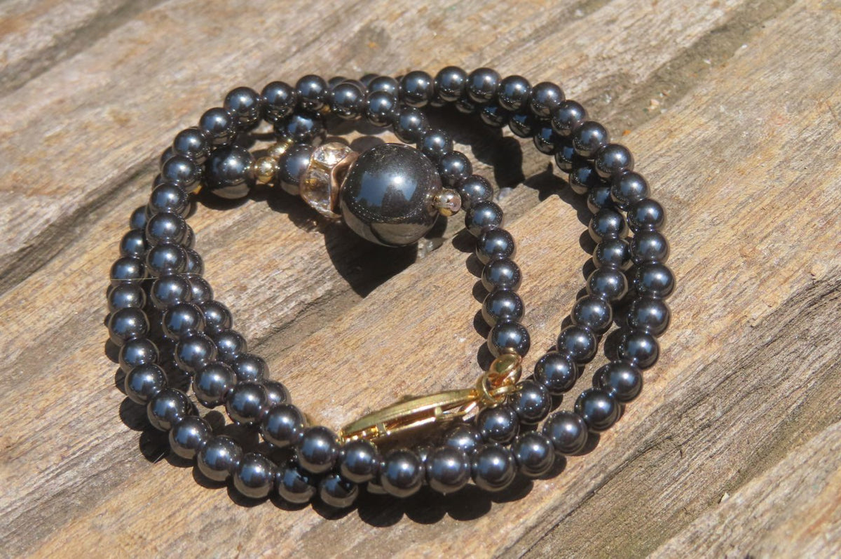 Polished Silver Hematite Drop Choker Necklace - Sold Per Item - From China - Toprock Gemstones and Minerals 