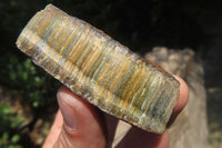 Polished On One Side Tiger's Eye Slabs x 12 From Prieska, South Africa