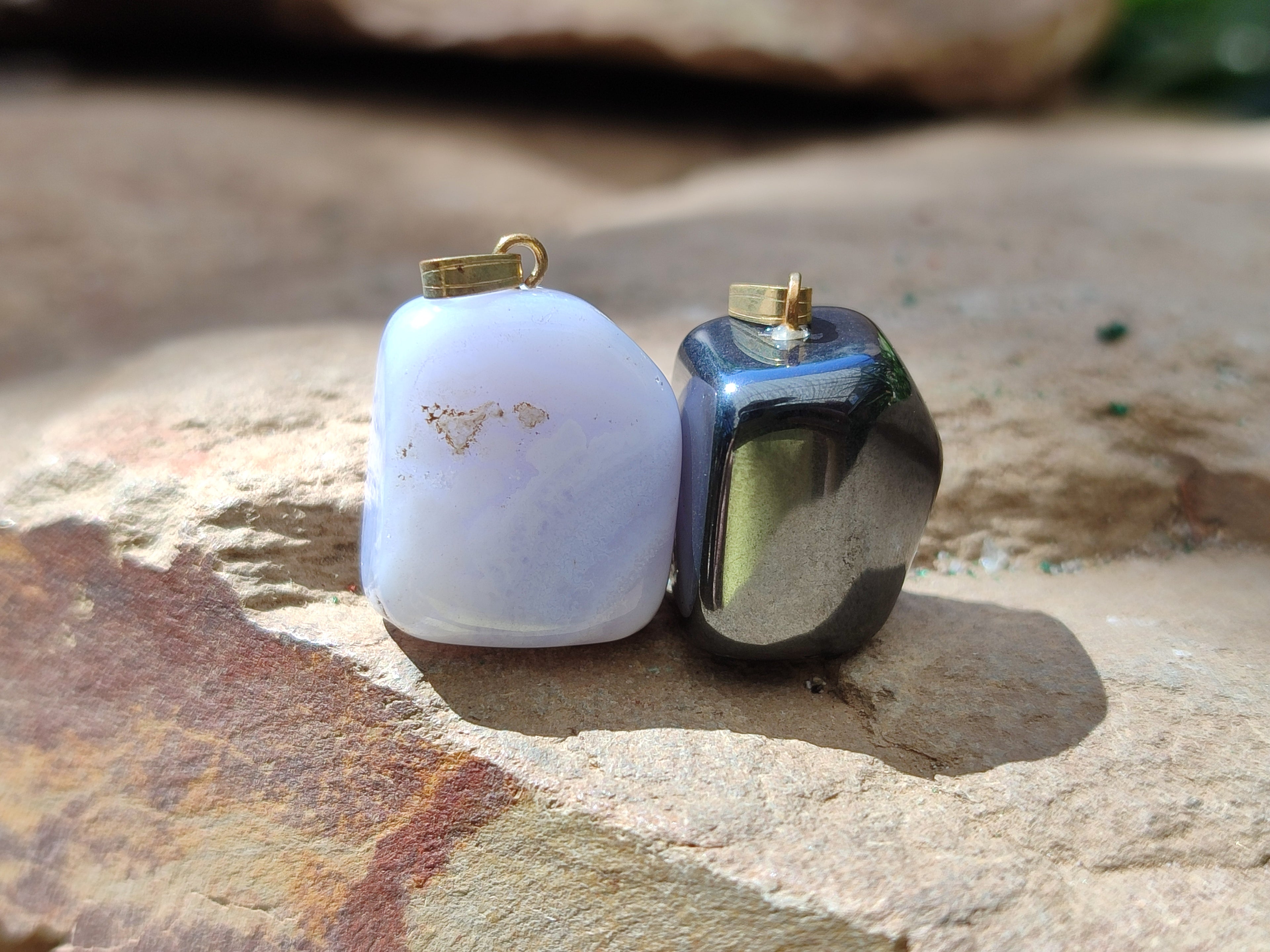 Polished Mixed Box Of 12 Gemstone Pendants - Sold Per Box - From Southern Africa - Toprock Gemstones and Minerals 