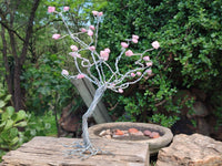 Hand Made Pink Rubellite Tourmaline Copper Wire Wrap Tree x 1 From KwaZulu Natal, South Africa - Toprock Gemstones and Minerals 
