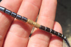 Polished Hematite Barrel Shaped Beaded Necklace - Sold Per Item - From Southern Africa - Toprock Gemstones and Minerals 
