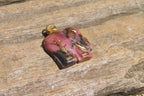 Polished Rhodonite Pink Elephant Pendant with Silver Bail and Trim - Sold Per Item - From Madagascar - Toprock Gemstones and Minerals 