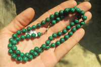 Polished Malachite Ball Shaped Beaded Necklace - Sold Per Item- From Congo - Toprock Gemstones and Minerals 