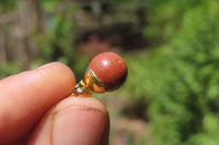 Polished Pair of Goldstone Sunstone Stud Earrings - sold per Pair - From India - Toprock Gemstones and Minerals 