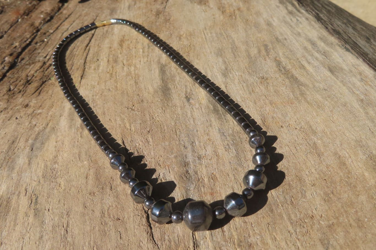 Polished Hematite Beaded Choker - Sold Per Item - From Southern Africa - Toprock Gemstones and Minerals 