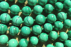 Polished Long Malachite Ball Shaped Beaded Necklace - Sold Per Item- From Congo - Toprock Gemstones and Minerals 