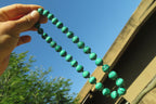 Polished Malachite Ball Shaped Large Beaded Necklace - Sold Per Item- From Congo - Toprock Gemstones and Minerals 