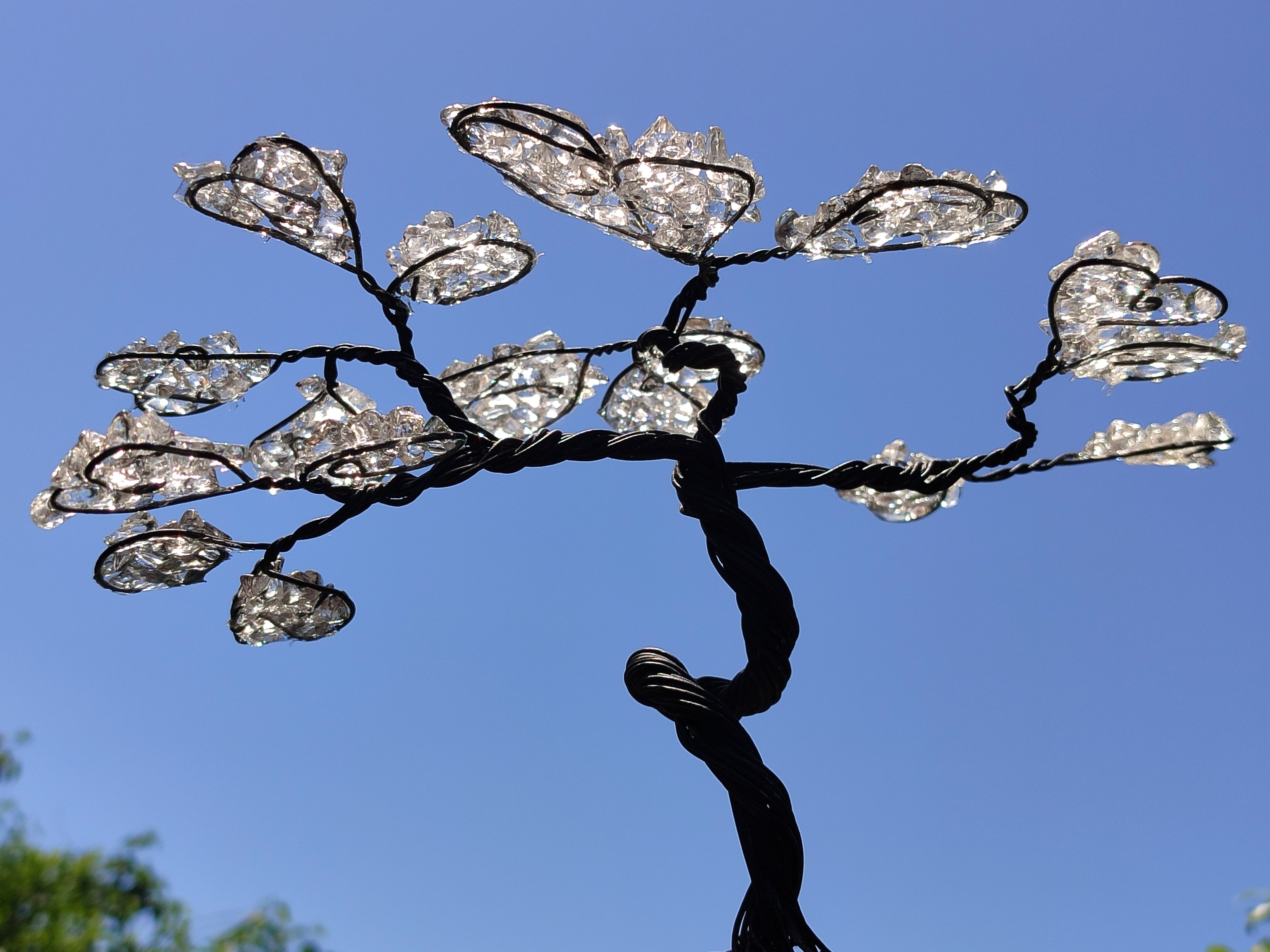 Hand Made Quartz Tumble Chip & Wire Wrap Tree - Sold Per Item - From South Africa - Toprock Gemstones and Minerals 