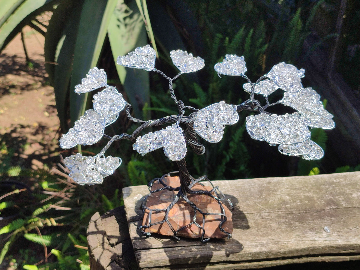 Hand Made Quartz Tumble Chip & Wire Wrap Tree - Sold Per Item - From South Africa - Toprock Gemstones and Minerals 