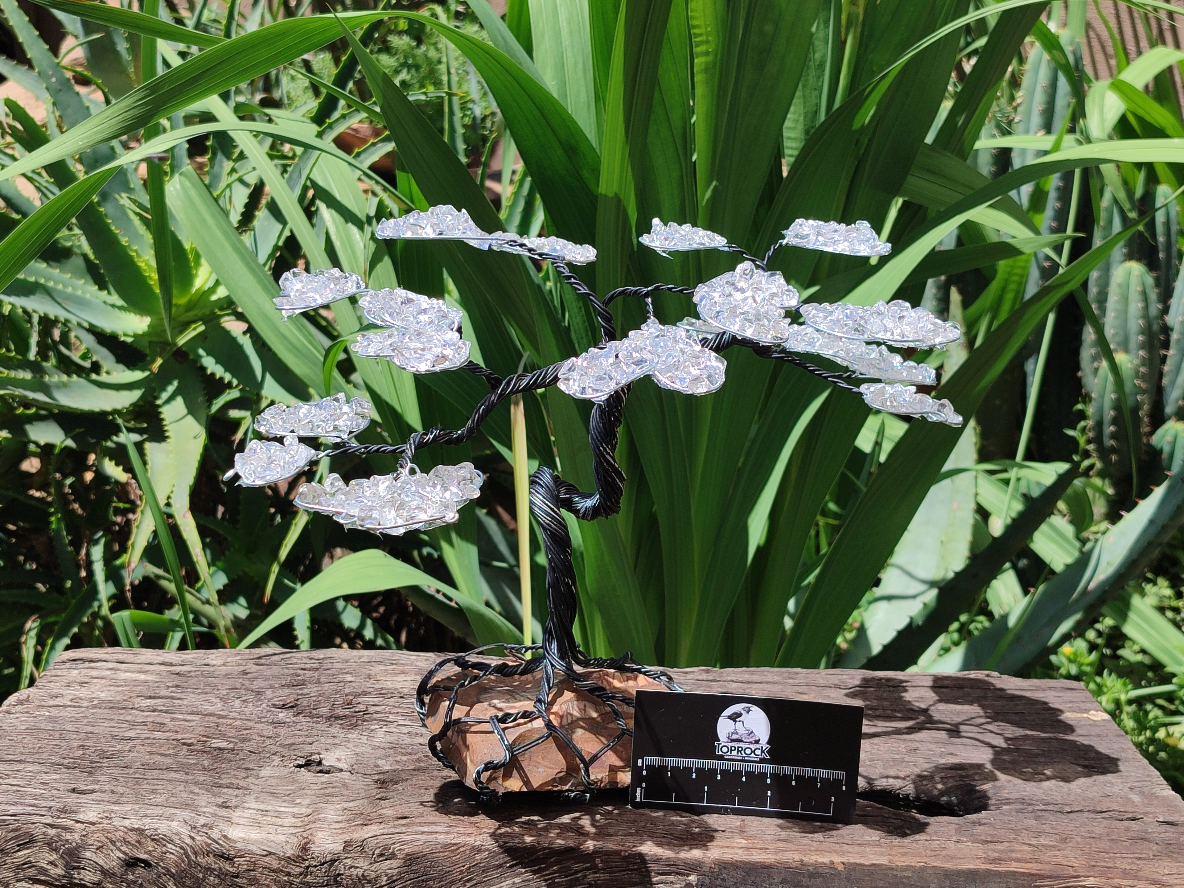 Hand Made Quartz Tumble Chip & Wire Wrap Tree - Sold Per Item - From South Africa - Toprock Gemstones and Minerals 