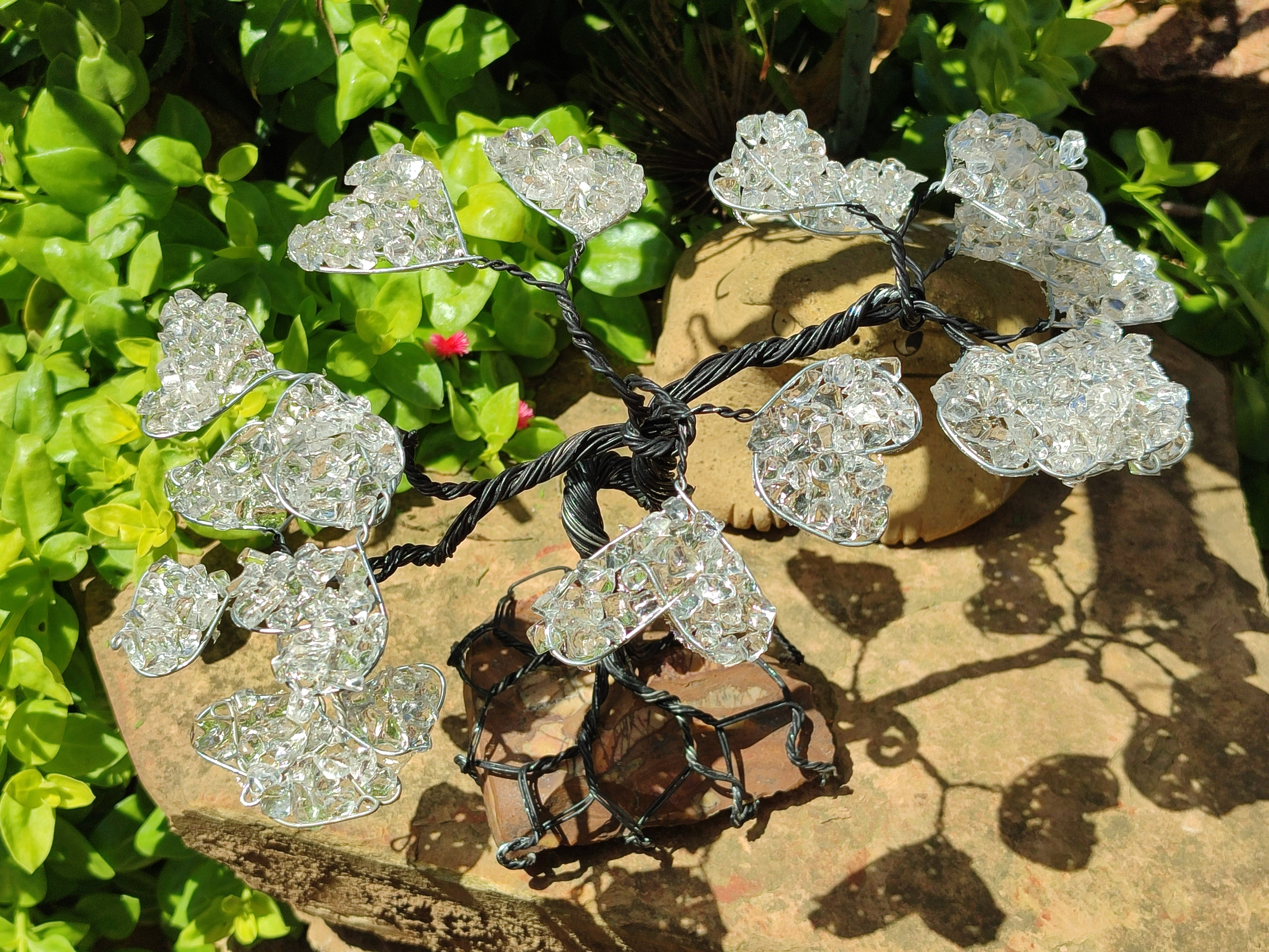 Hand Made Quartz Tumble Chip & Wire Wrap Tree - Sold Per Item - From South Africa - Toprock Gemstones and Minerals 