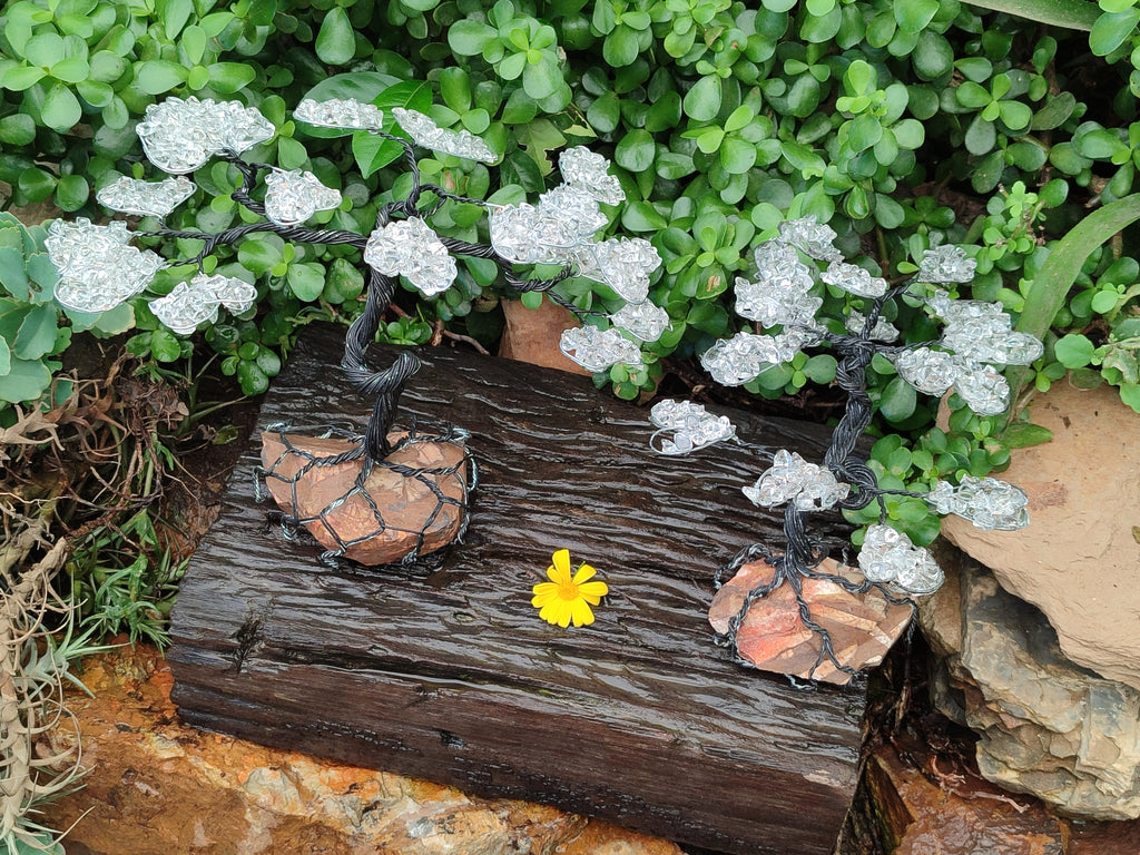 Hand Made Quartz Tumble Chip & Wire Wrap Tree - Sold Per Item - From South Africa - Toprock Gemstones and Minerals 