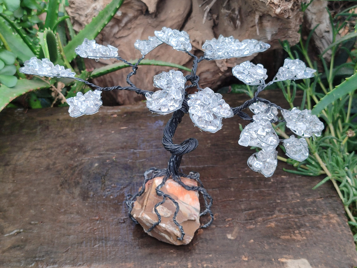 Hand Made Quartz Tumble Chip & Wire Wrap Tree - Sold Per Item - From South Africa - Toprock Gemstones and Minerals 