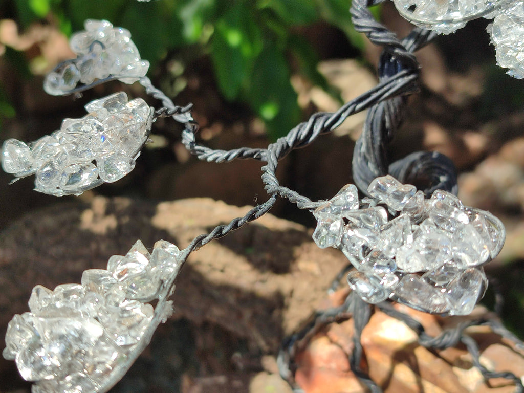 Hand Made Quartz Tumble Chip & Wire Wrap Tree - Sold Per Item - From South Africa - Toprock Gemstones and Minerals 