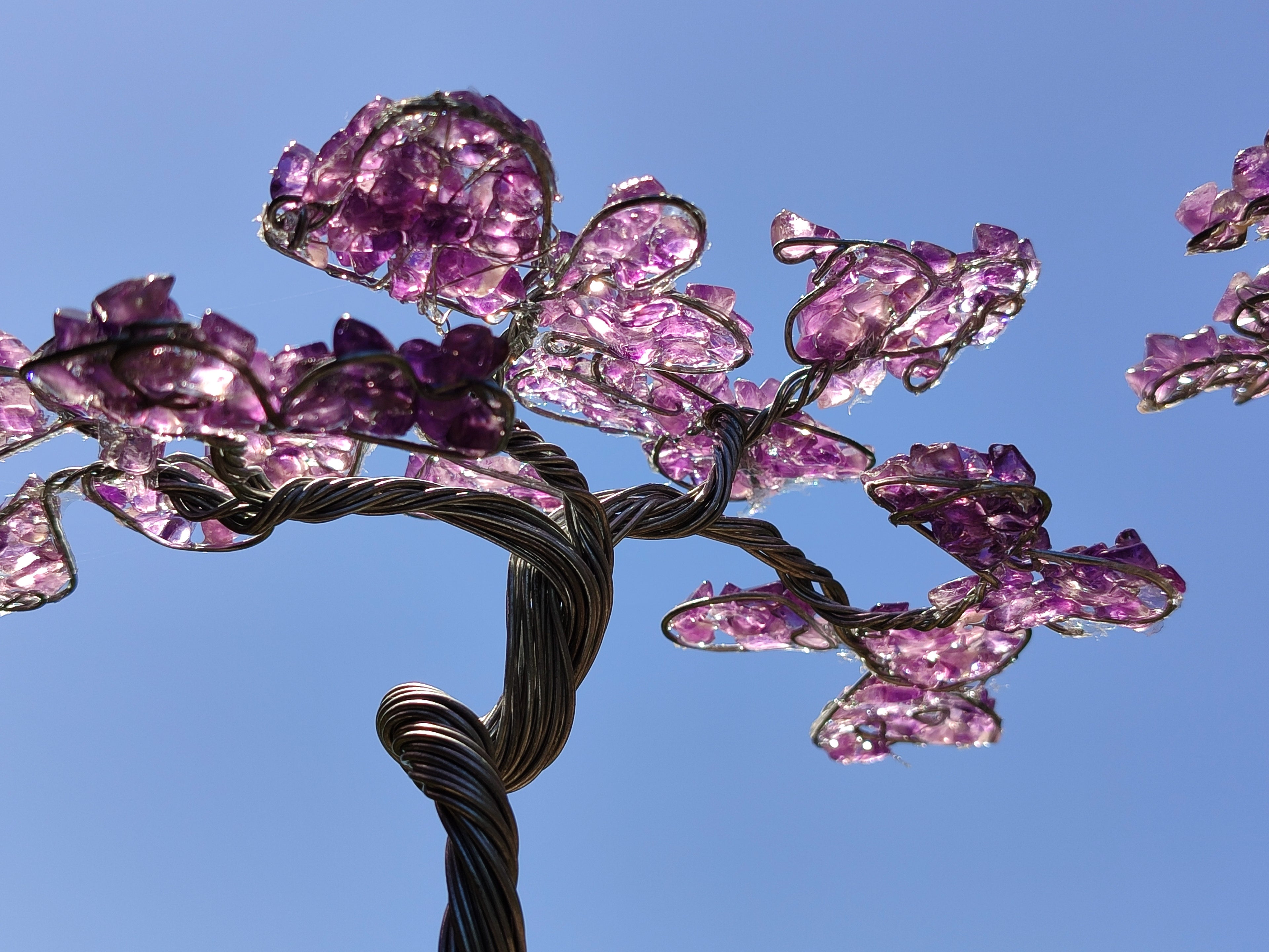 Hand Made Amethyst Tumble Chip & Wire Wrap Tree - Sold Per Item - From South Africa - Toprock Gemstones and Minerals 