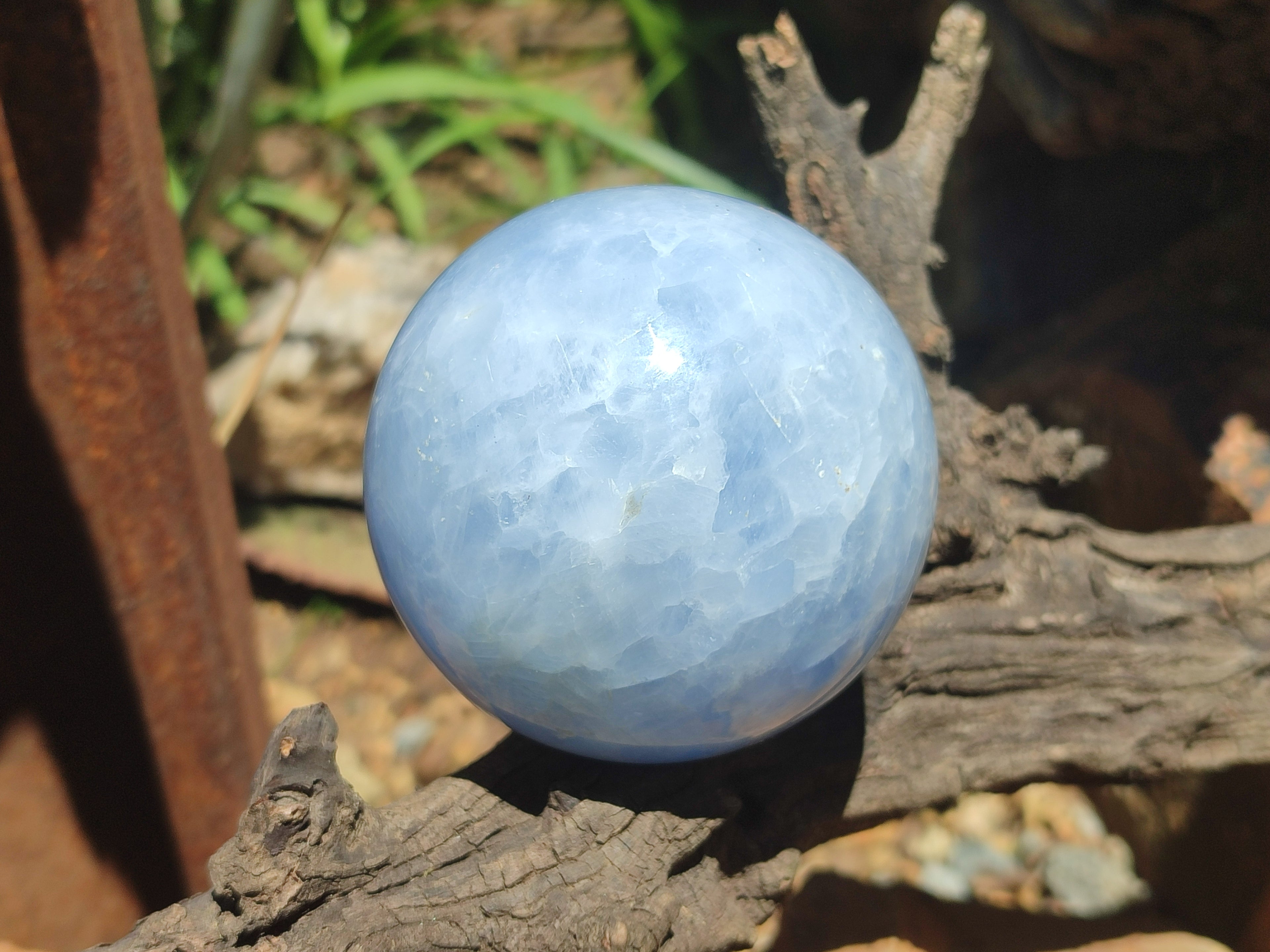 Polished Large Blue Calcite Spheres - Sold per Item - From Madagascar - Toprock Gemstones and Minerals 