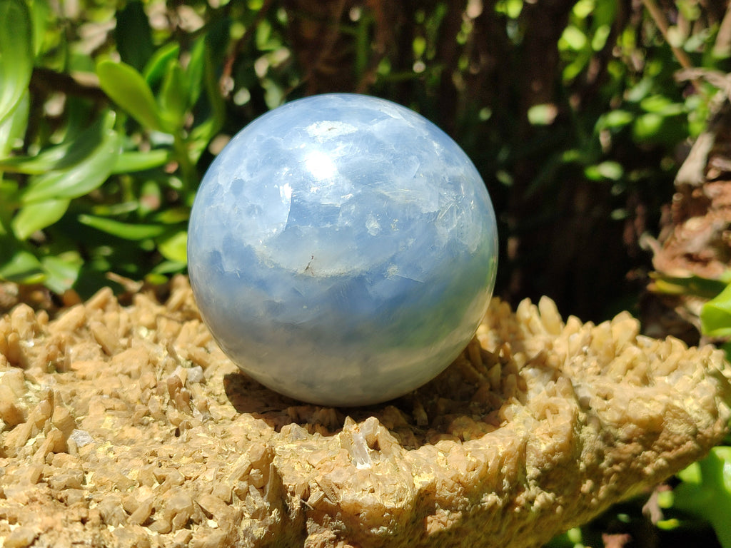 Polished Large Blue Calcite Spheres - Sold per Item - From Madagascar - Toprock Gemstones and Minerals 