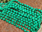 Polished Malachite Ball Shaped 7 mm Beaded Necklace - Sold Per Item- From Congo - Toprock Gemstones and Minerals 