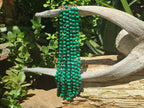Polished Malachite Ball Shaped 7 mm Beaded Necklace - Sold Per Item- From Congo - Toprock Gemstones and Minerals 