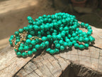 Polished Malachite Ball Shaped 7 mm Beaded Necklace - Sold Per Item- From Congo - Toprock Gemstones and Minerals 