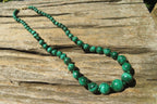 Polished Malachite Ball Shaped Mixed Size Beaded Necklace - Sold Per Item- From Congo - Toprock Gemstones and Minerals 