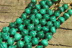Polished Malachite Ball Shaped Mixed Size Beaded Necklace - Sold Per Item- From Congo - Toprock Gemstones and Minerals 