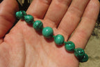 Polished Malachite Ball Shaped Mixed Size Beaded Necklace - Sold Per Item- From Congo - Toprock Gemstones and Minerals 
