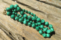 Polished Malachite Ball Shaped Mixed Size Beaded Necklace - Sold Per Item- From Congo - Toprock Gemstones and Minerals 
