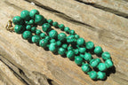 Polished Malachite Ball Shaped Mixed Size Beaded Necklace - Sold Per Item- From Congo - Toprock Gemstones and Minerals 