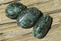Polished Rare Emerald Mica In Matrix Standing Free Forms x 6 From Mutoko, Zimbabwe - Toprock Gemstones and Minerals 