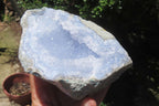 Natural Blue Lace Agate Geode Specimens x 4 From Malawi - Toprock Gemstones and Minerals 