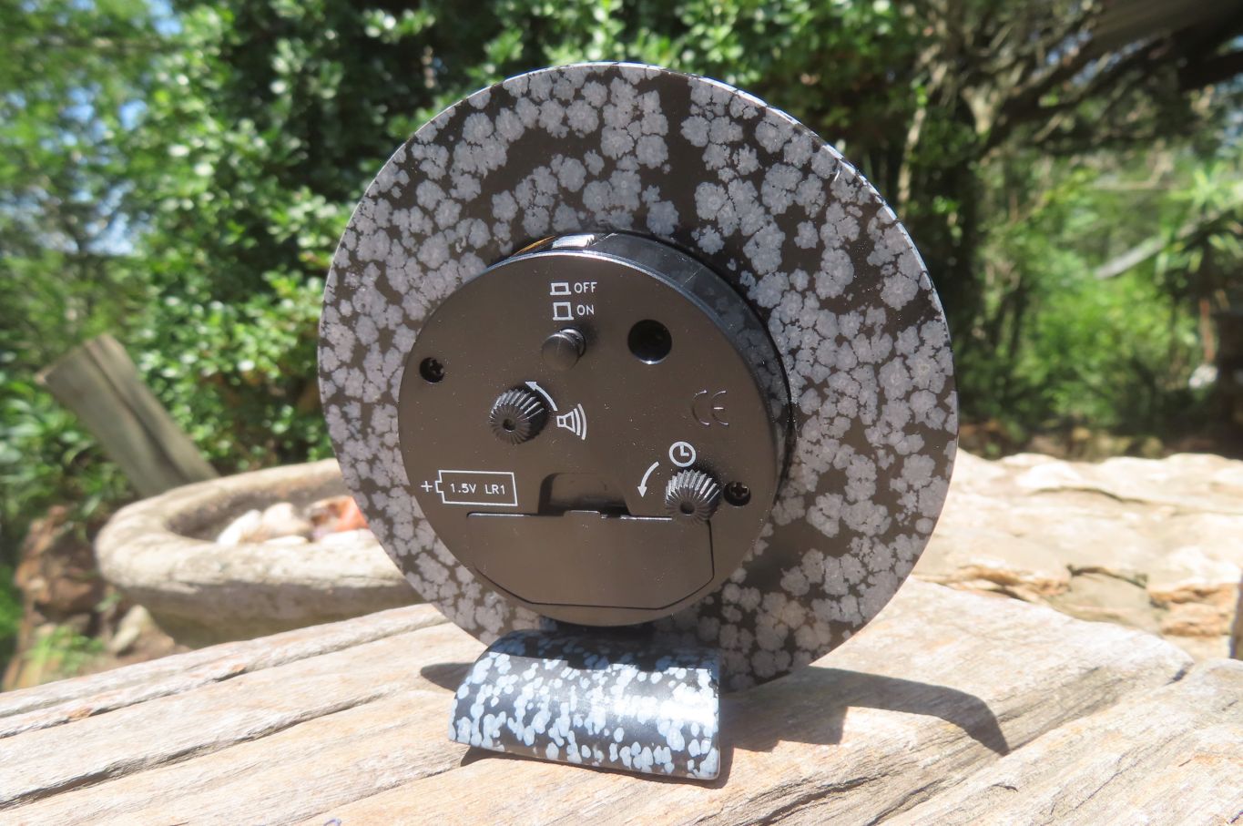 Polished Classic Snowflake Obsidian Alarm Clock - Sold Per Item - From Mexico - Toprock Gemstones and Minerals 