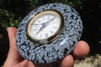 Polished Classic Snowflake Obsidian Alarm Clock - Sold Per Item - From Mexico - Toprock Gemstones and Minerals 