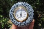 Polished Classic Snowflake Obsidian Alarm Clock - Sold Per Item - From Mexico - Toprock Gemstones and Minerals 