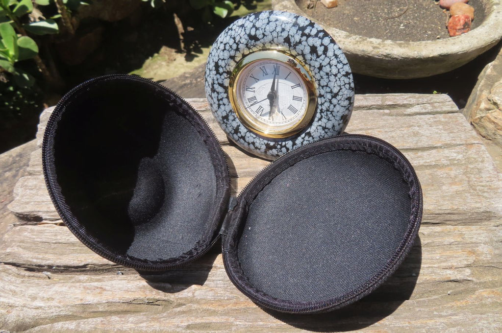 Polished Classic Snowflake Obsidian Alarm Clock - Sold Per Item - From Mexico - Toprock Gemstones and Minerals 