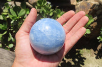 Polished Blue Calcite  Spheres - Sold per Item - From Madagascar - Toprock Gemstones and Minerals 