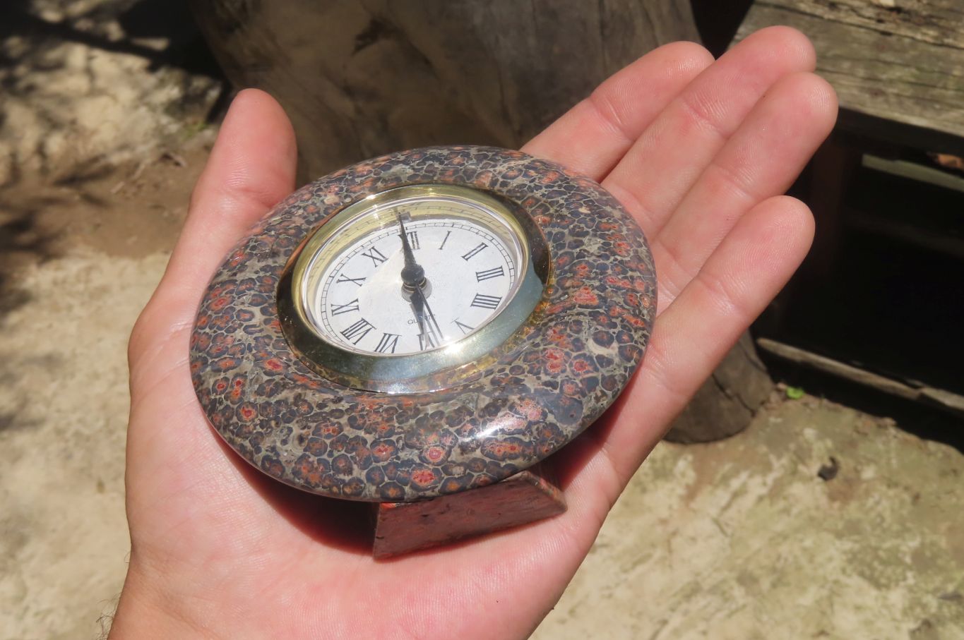 Polished Classic Snakeskin Rhyolite Jasper Alarm Clock - Sold Per Item - From Australia - Toprock Gemstones and Minerals 