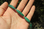 Polished Medium Malachite Barrel Shaped Beaded Necklace - Sold Per Item - From Congo - Toprock Gemstones and Minerals 