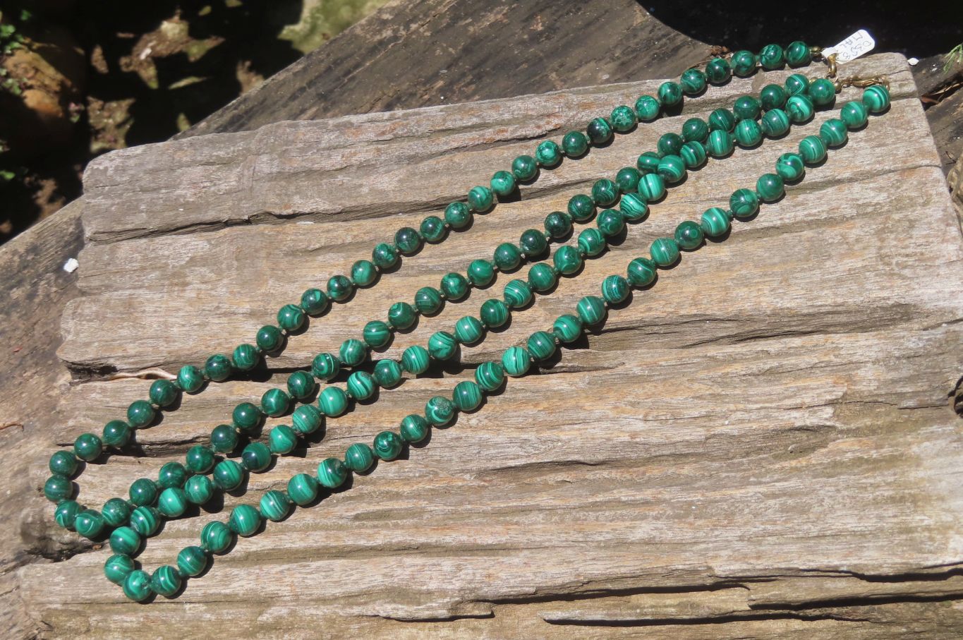 Hand Made Flower Malachite Necklaces x 2 From Congo - Toprock Gemstones and Minerals 