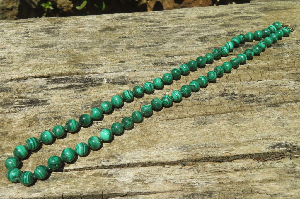 Hand Made Flower Malachite Necklaces x 2 From Congo - Toprock Gemstones and Minerals 
