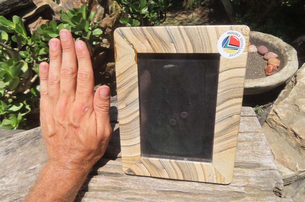 Hand Made Picture Stone Picture Frame x 1 From Namibia - Toprock Gemstones and Minerals 