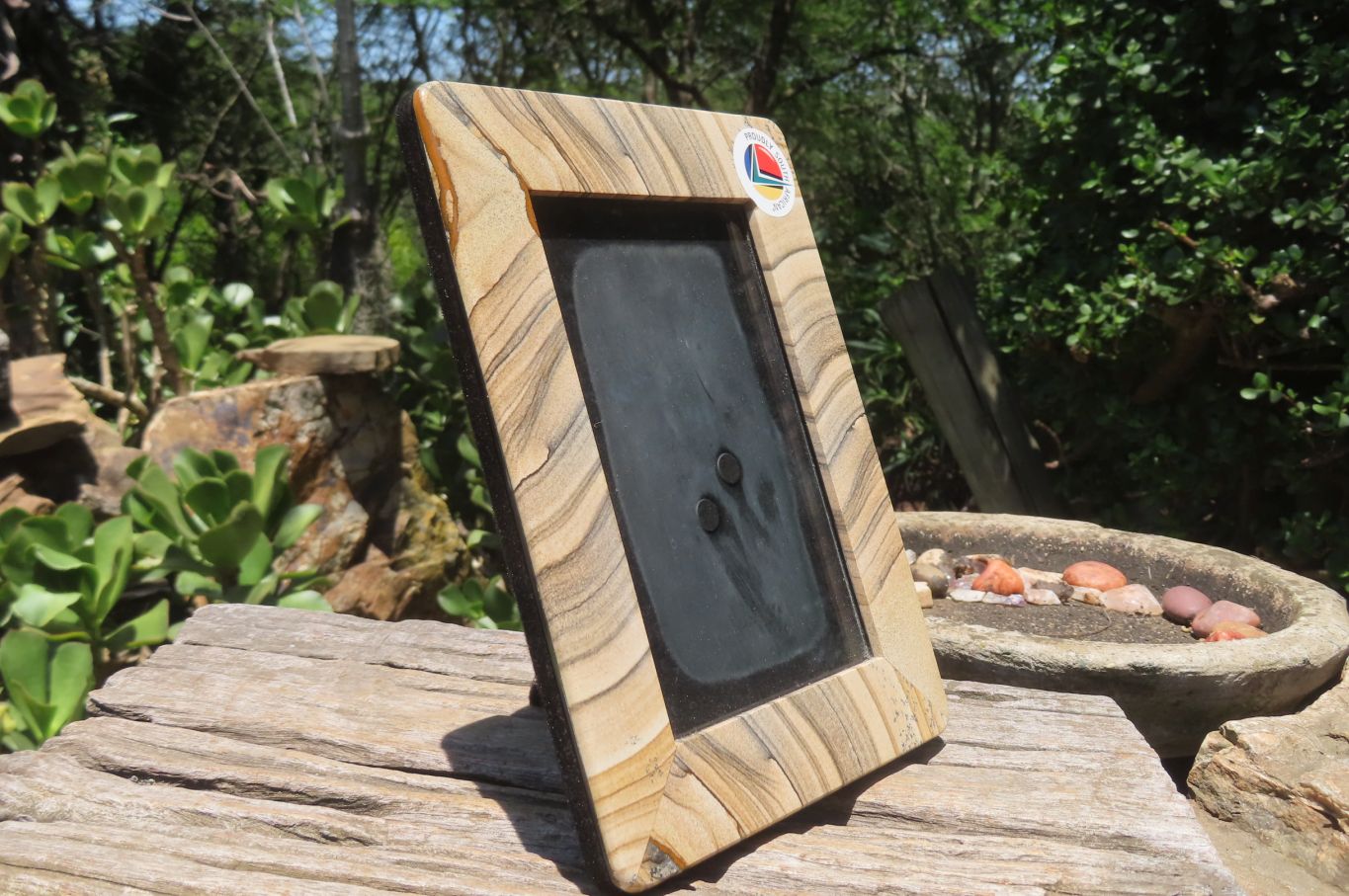 Hand Made Picture Stone Picture Frame x 1 From Namibia - Toprock Gemstones and Minerals 