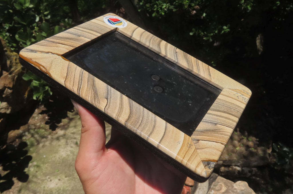 Hand Made Picture Stone Picture Frame x 1 From Namibia - Toprock Gemstones and Minerals 