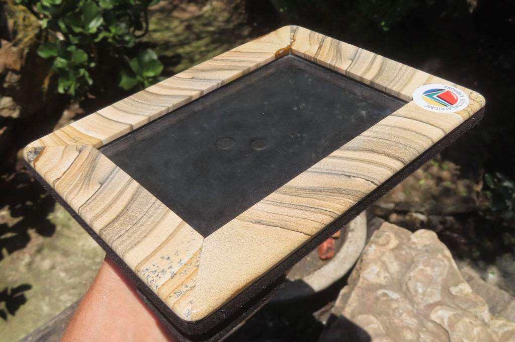 Hand Made Picture Stone Picture Frame x 1 From Namibia - Toprock Gemstones and Minerals 