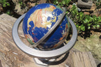 Hand Made Giant Mixed Gemstone Revolving World Globe with Metal Stand x 1 From China - Toprock Gemstones and Minerals 