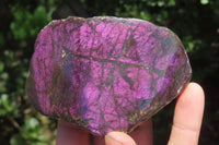 Polished On One Side Metallic Purpurite x 3 From Namibia - Toprock Gemstones and Minerals 
