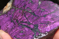 Polished On One Side Metallic Purpurite x 3 From Namibia - Toprock Gemstones and Minerals 
