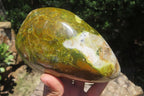 Polished Green Opal Standing Free Form x 1 From Madagascar - Toprock Gemstones and Minerals 